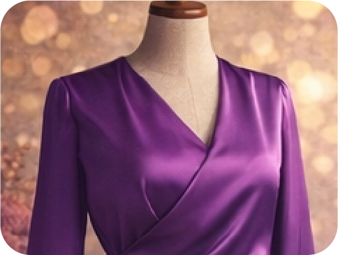 Satin Wrap Blouse