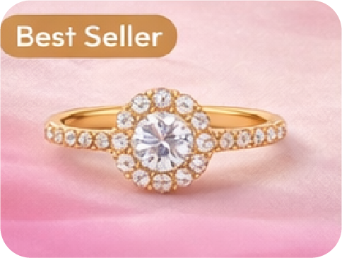 Crystal Halo Ring