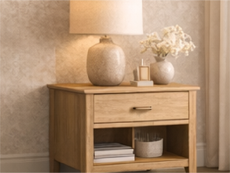 Wood Nightstand