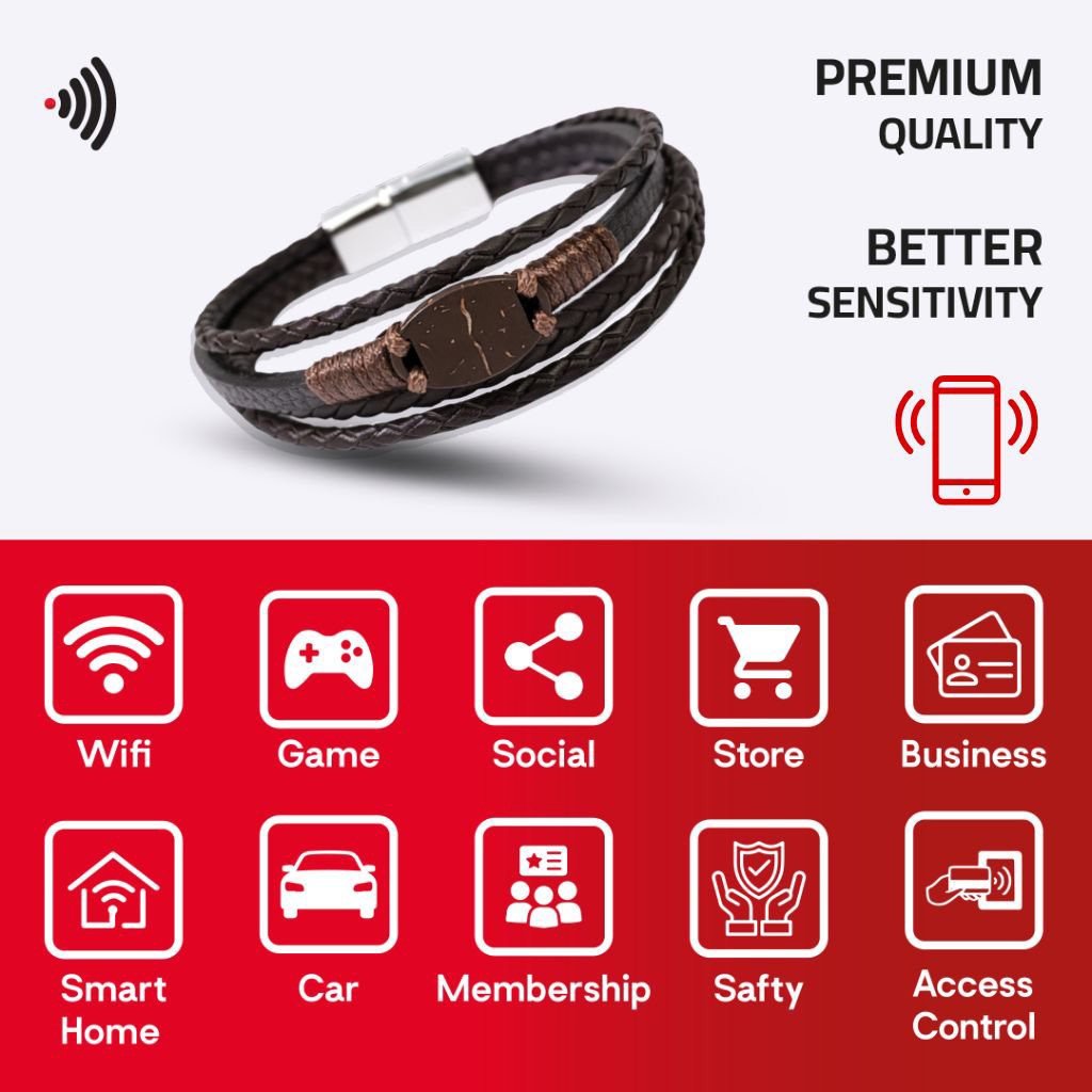 WiCard Titan Brown NFC Bracelet