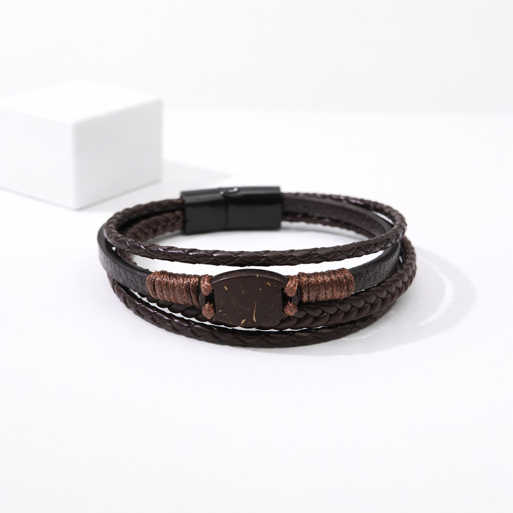 WiCard Dual Edge Brown NFC Bracelet