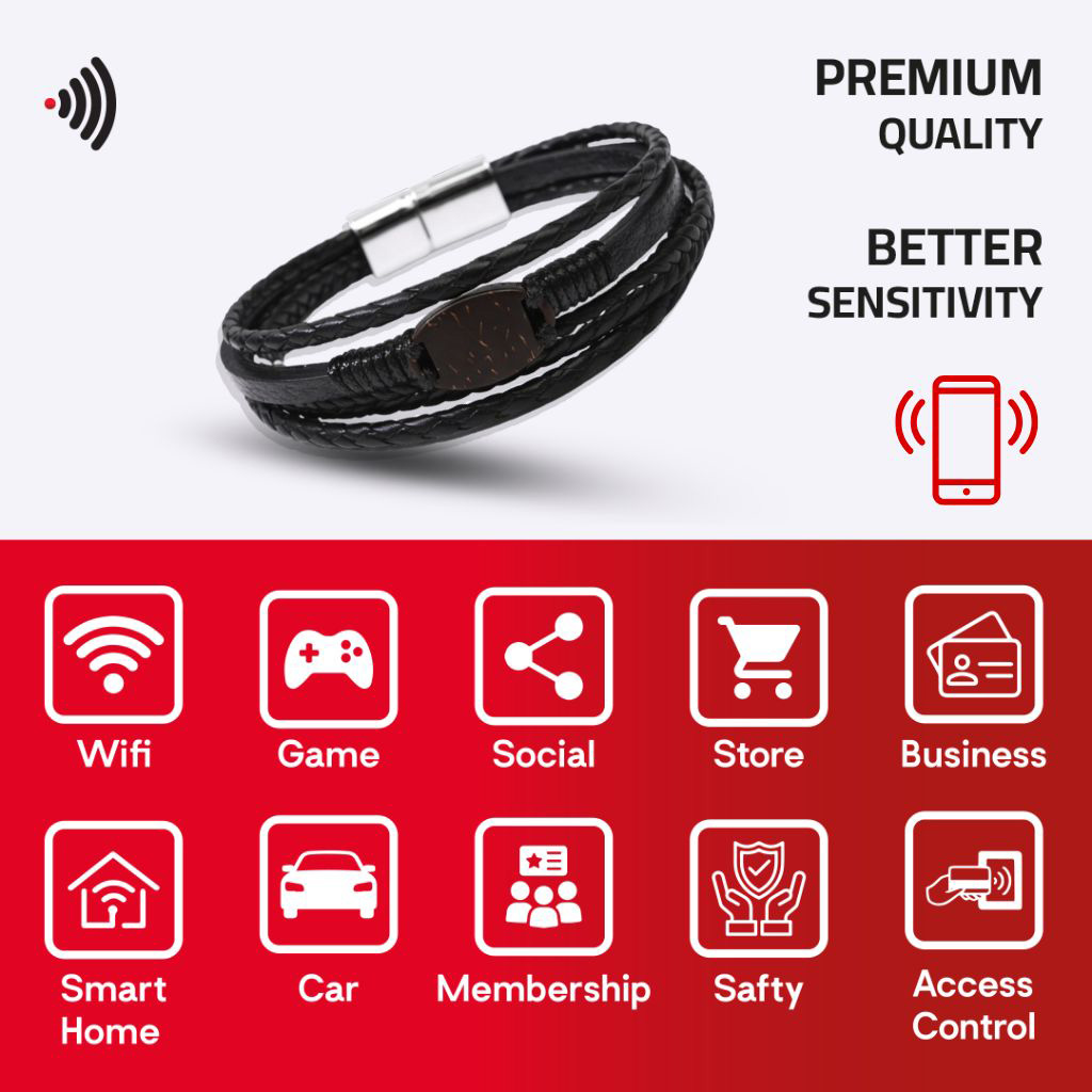 WiCard Shadow Black NFC Bracelet