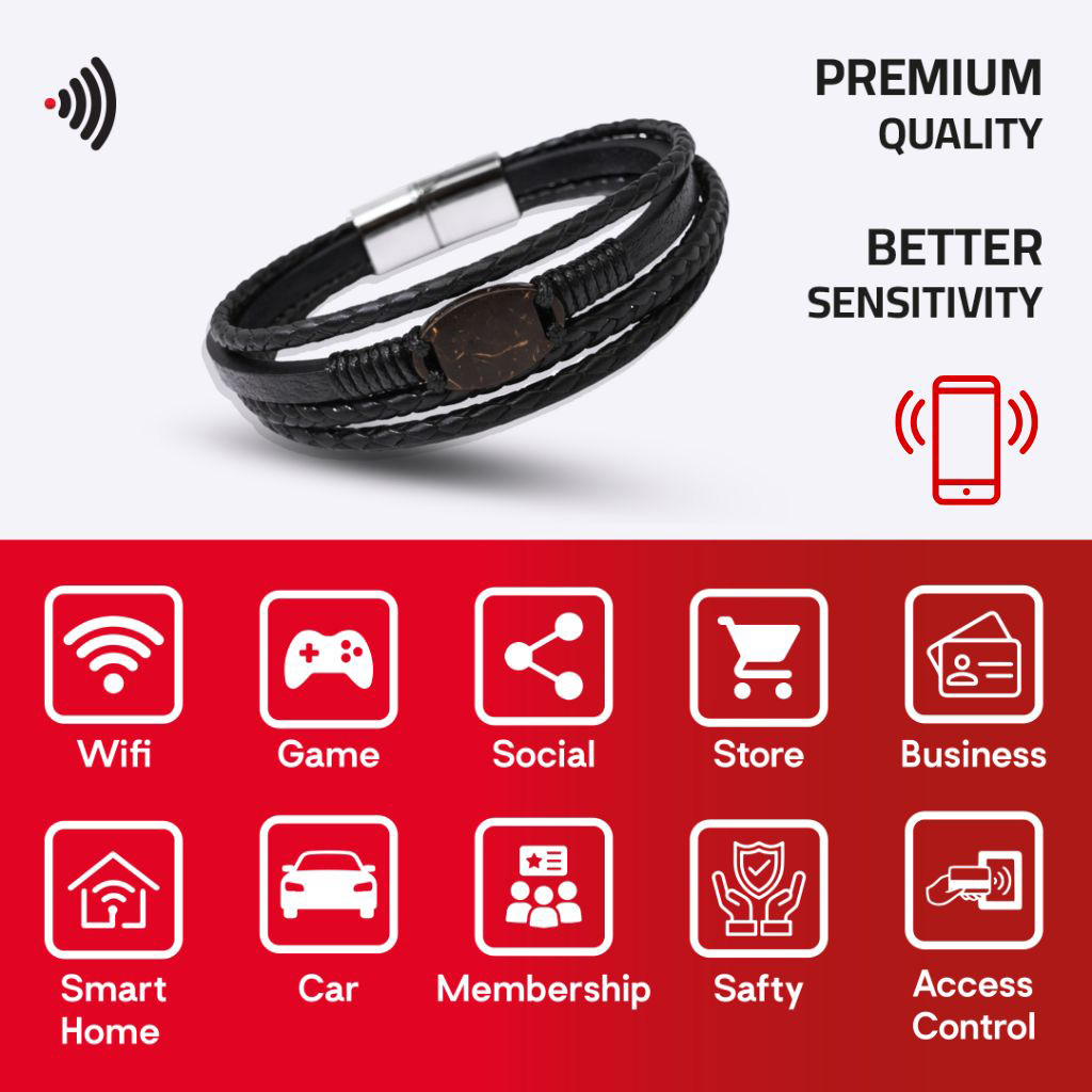 WiCard Carbon Steel NFC Bracelet