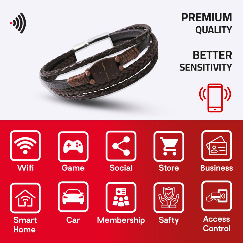 WiCard Executive Brown NFC Bracelet