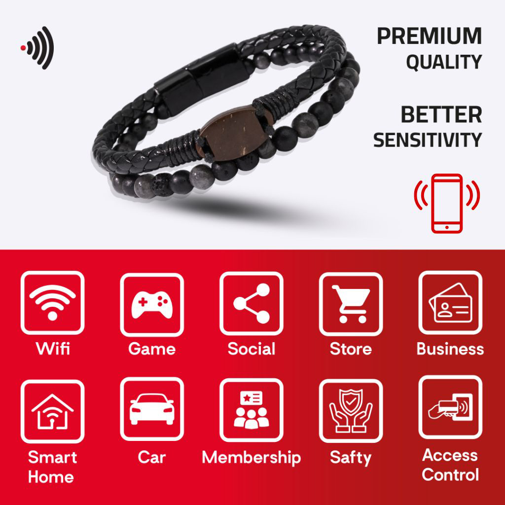 WiCard Classic Midnight NFC Bracelet
