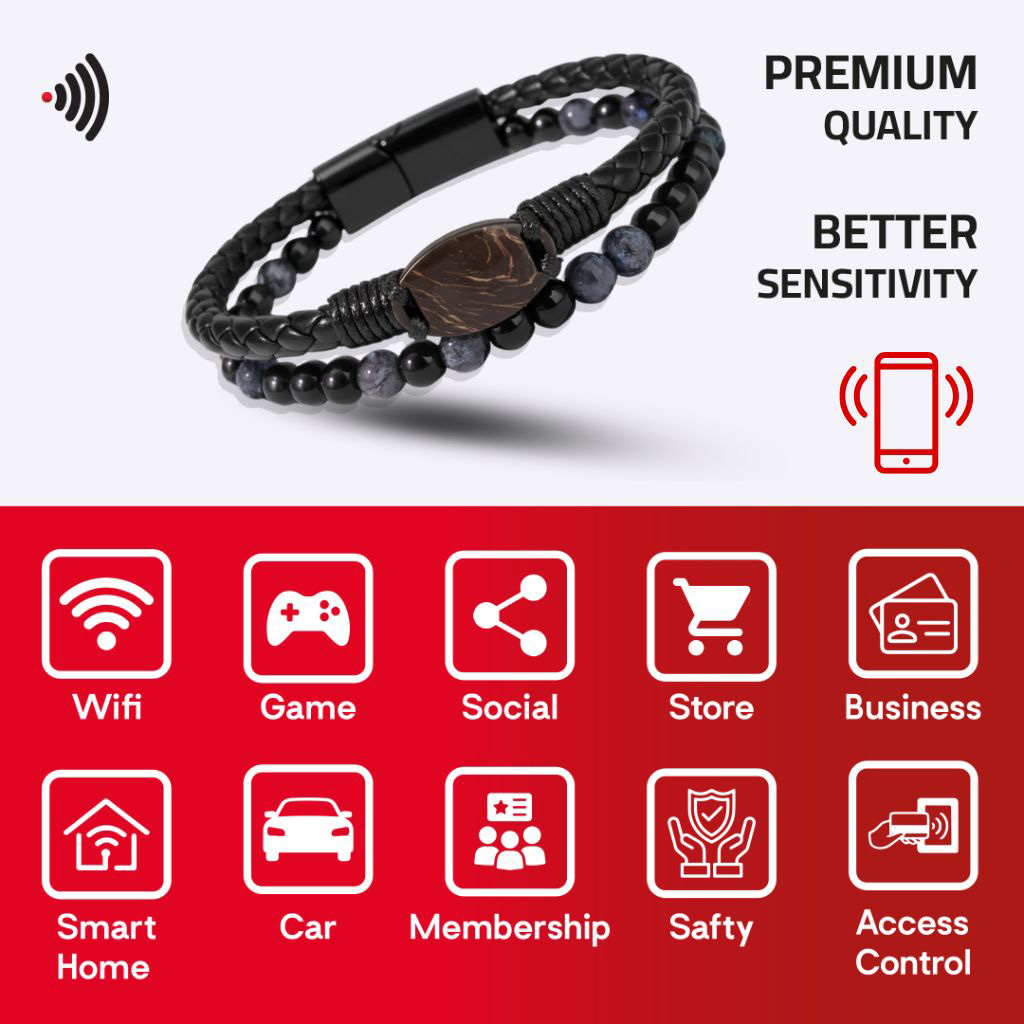 WiCard Obsidian Touch NFC Bracelet