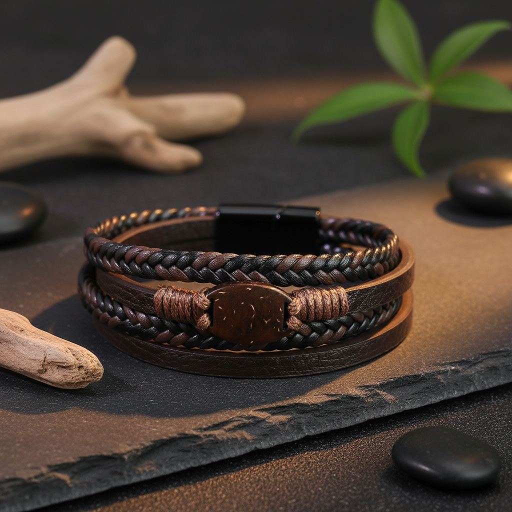 WiCard Prestige Brown NFC Bracelet