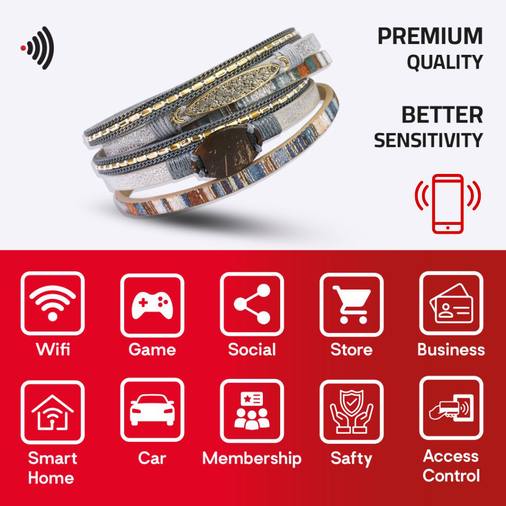 WiCard Silver Touch NFC Bracelet