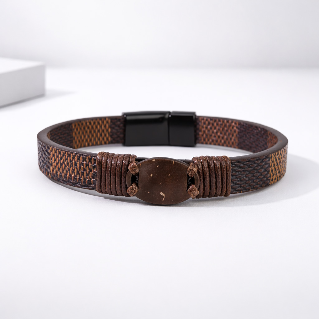 WiCard Classic Brown Slim NFC Bracelet