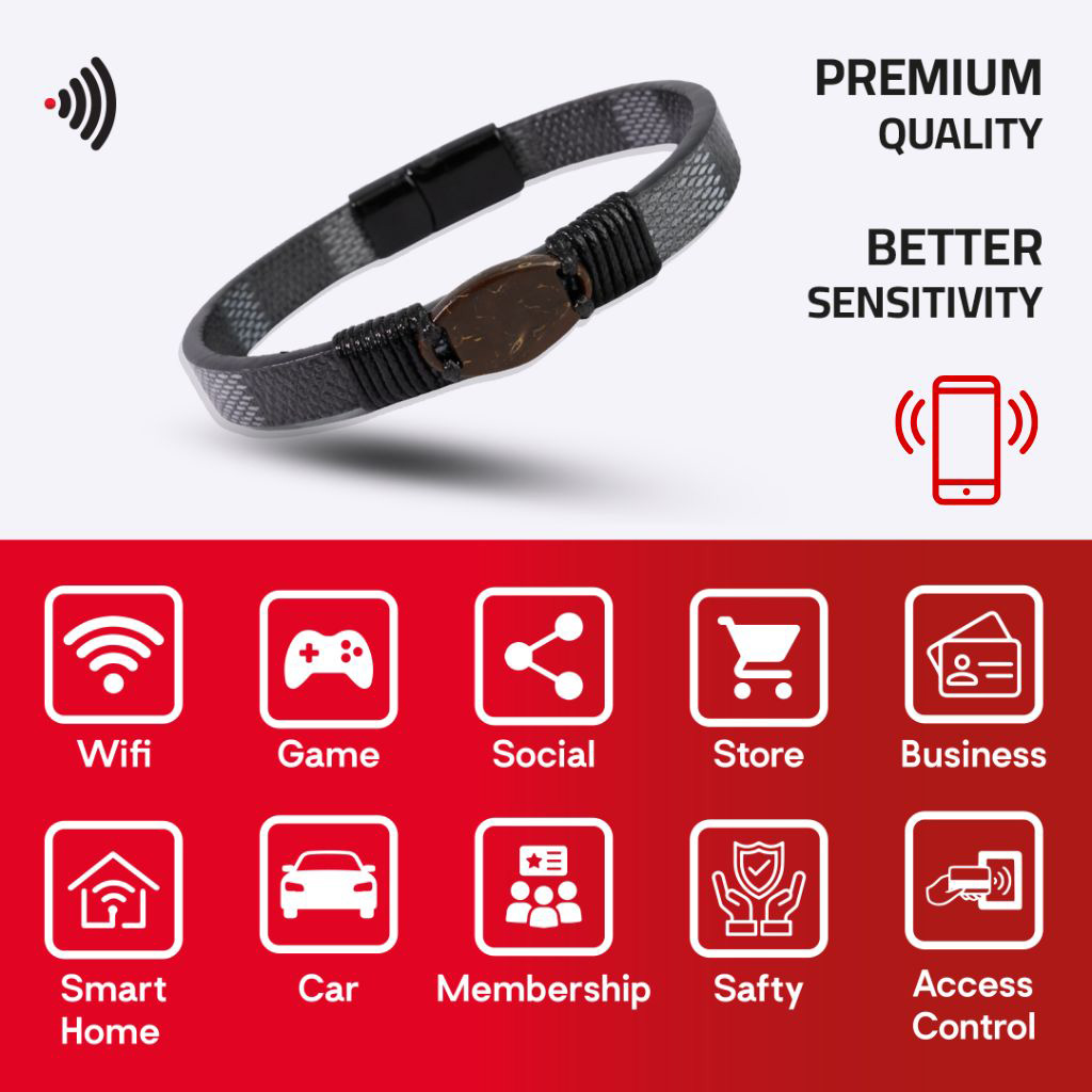 WiCard Dark Steel NFC Bracelet