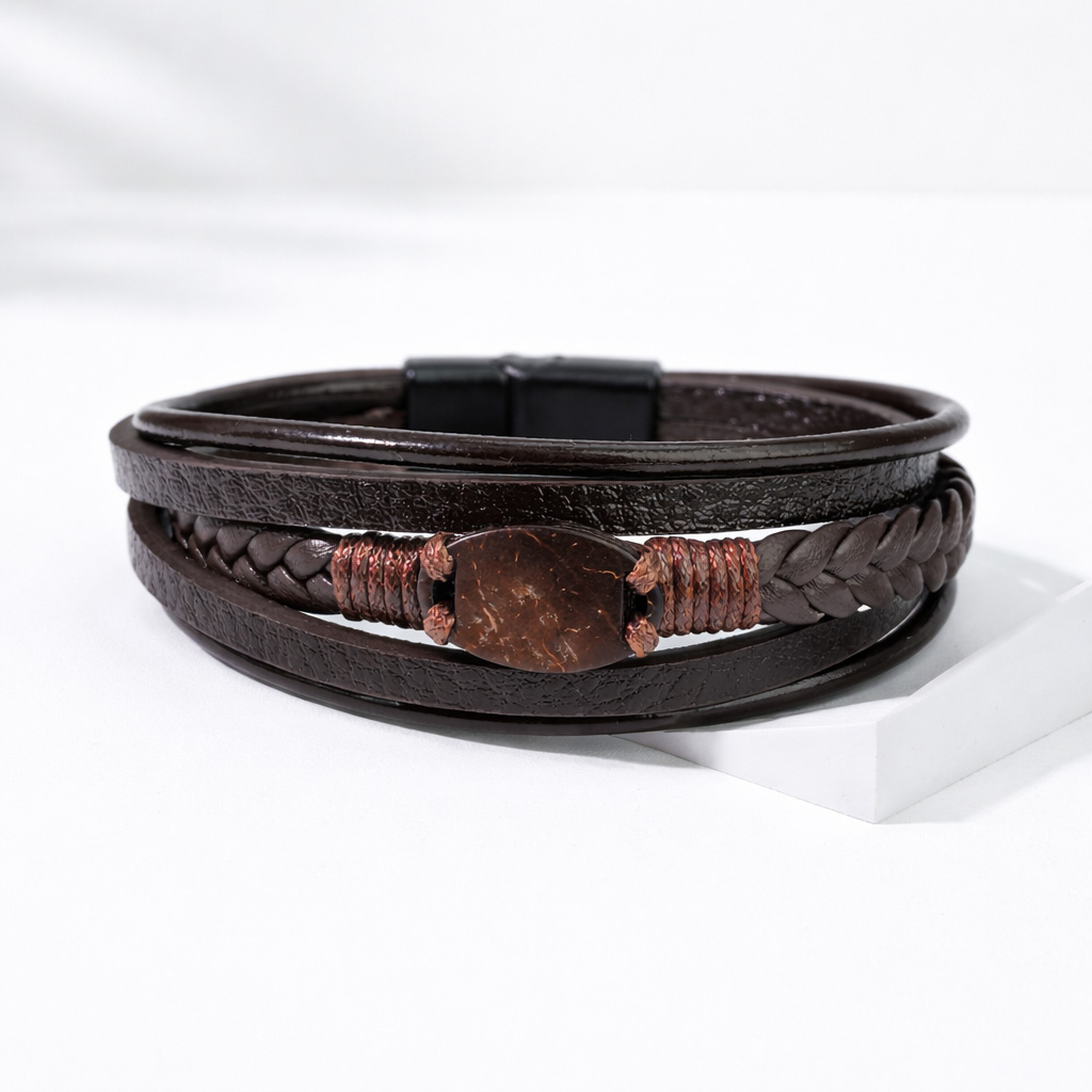 WiCard Classic Brown Wrap NFC Bracelet