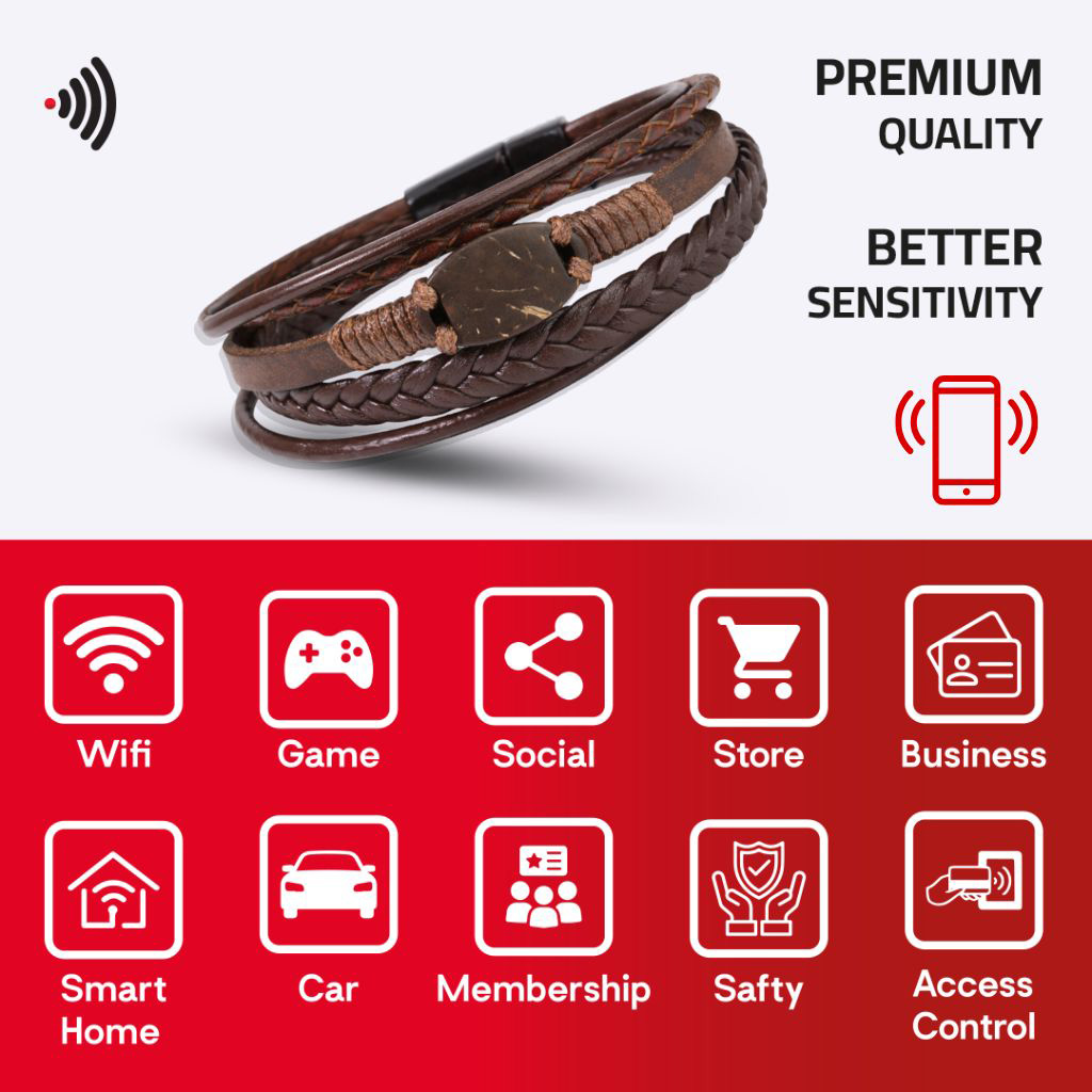 WiCard Brown Fusion NFC Bracelet