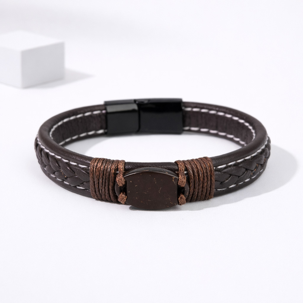 WiCard Brown Classic Slim NFC Bracelet