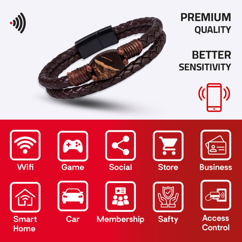 WiCard Brown Elite NFC Bracelet