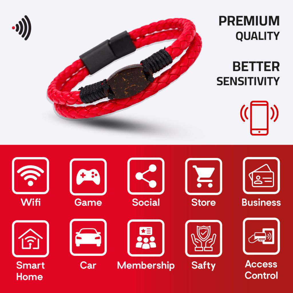 WiCard Red Energy NFC Bracelet