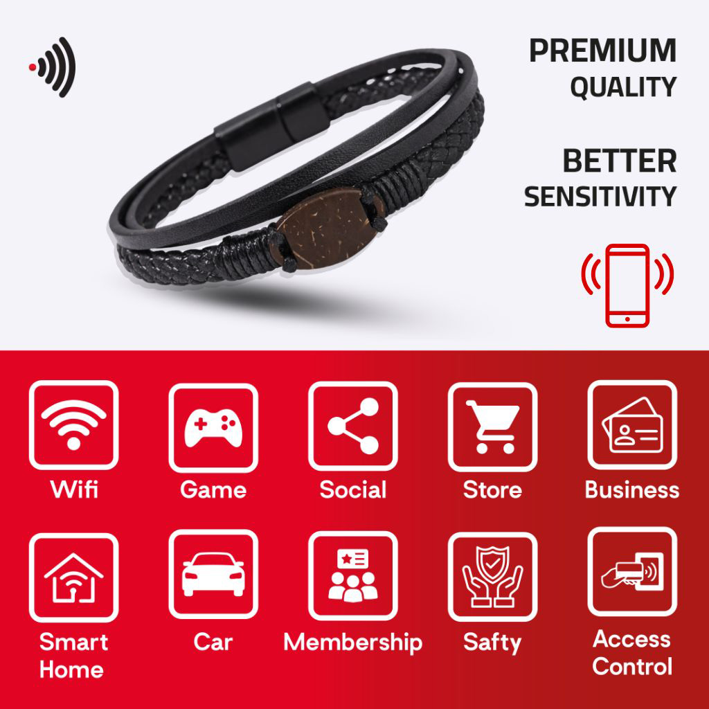 WiCard Midnight Wrap NFC Bracelet