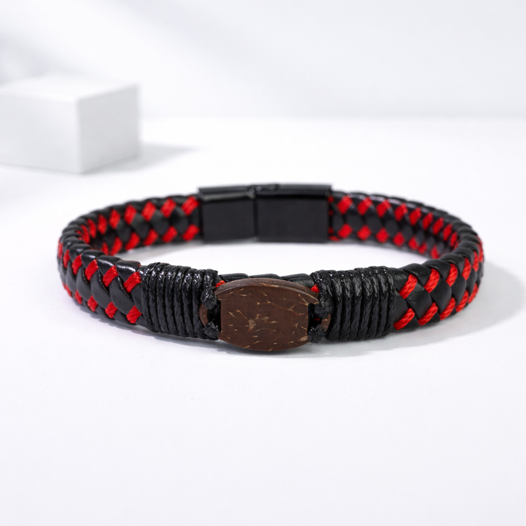 WiCard Red Black Fusion NFC Bracelet