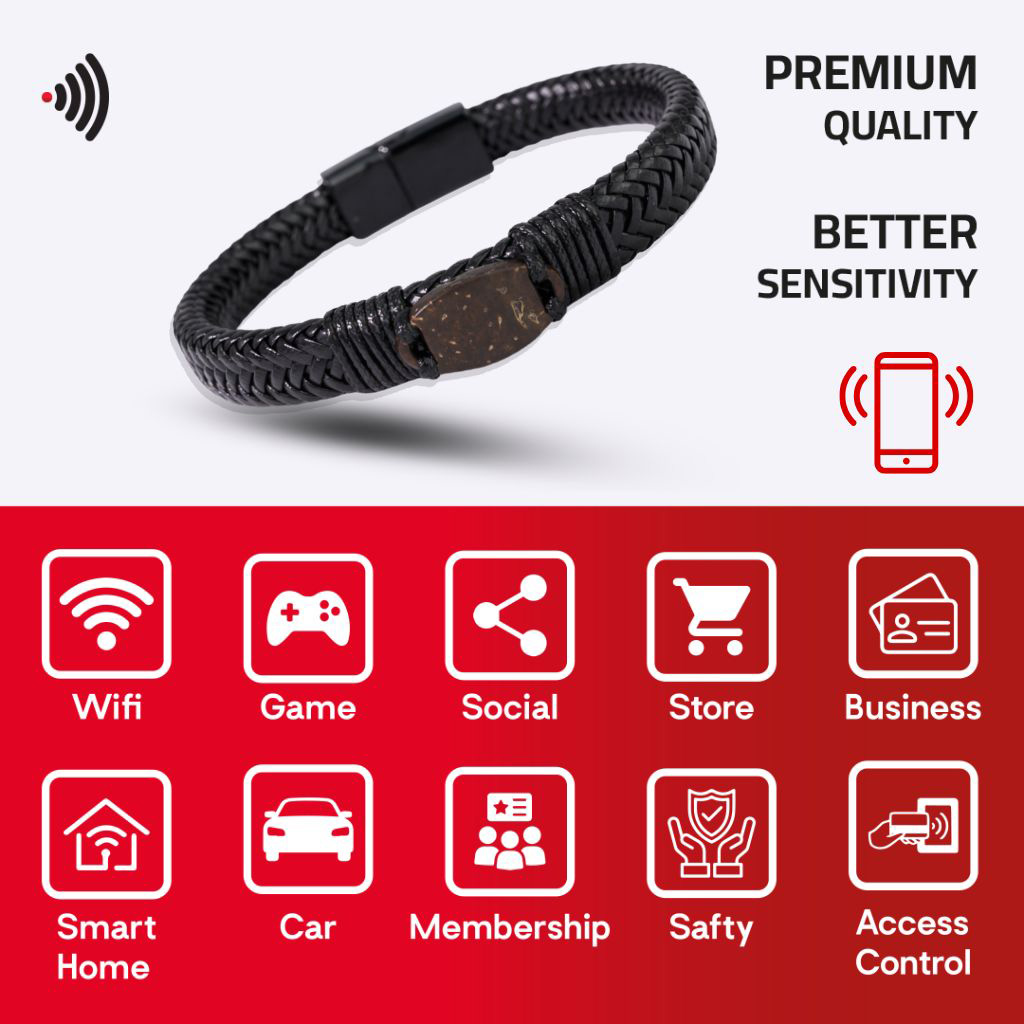 WiCard Black Core NFC Bracelet