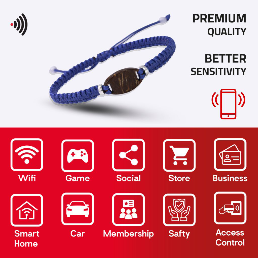 WiCard Blue Wave NFC Bracelet