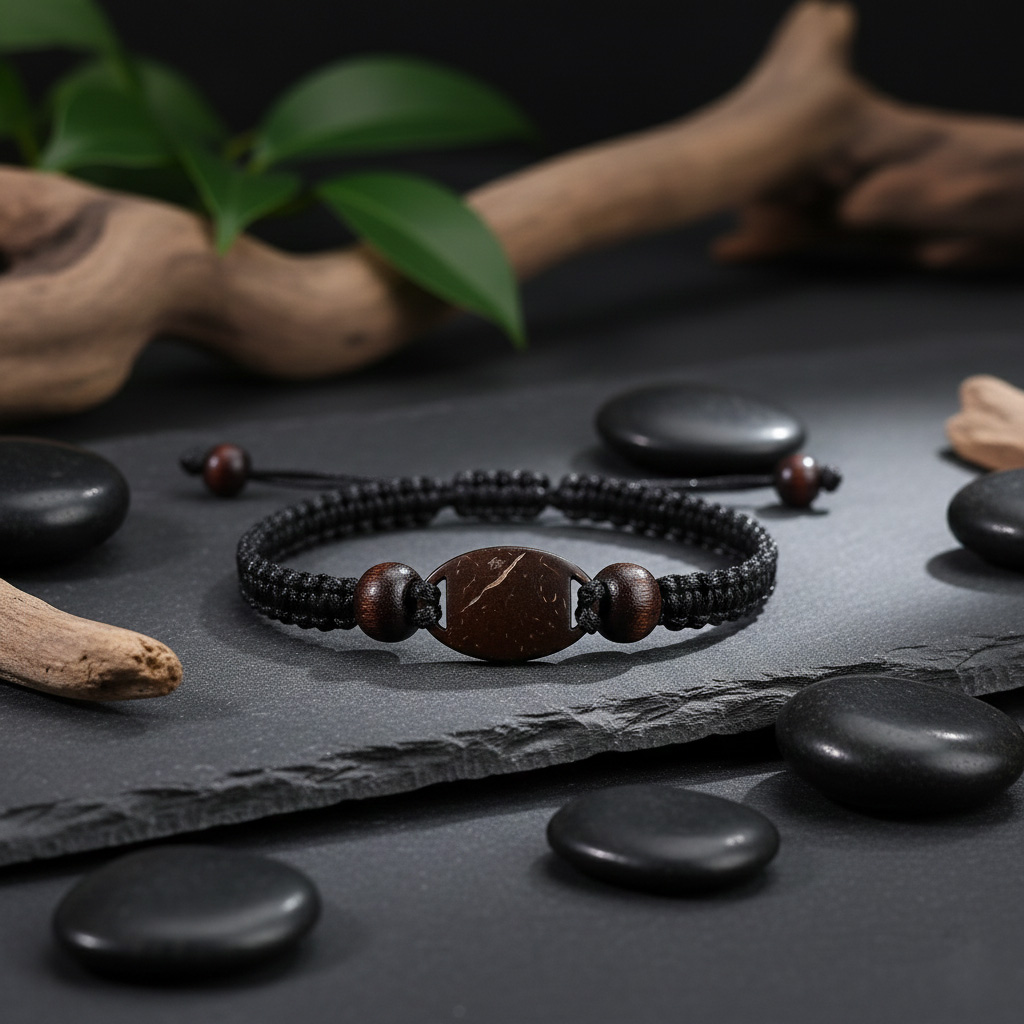 WiCard Brown Bead NFC Bracelet