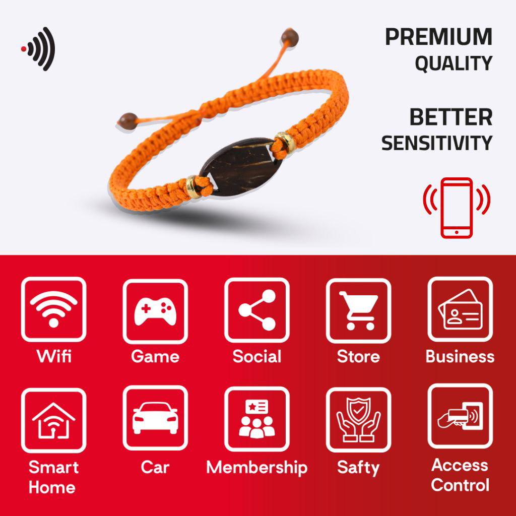 WiCard Orange Spark NFC Bracelet