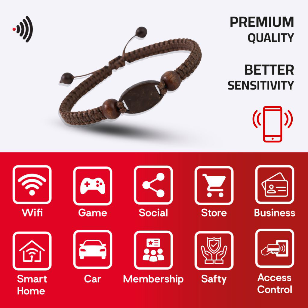 WiCard Earth Brown NFC Bracelet