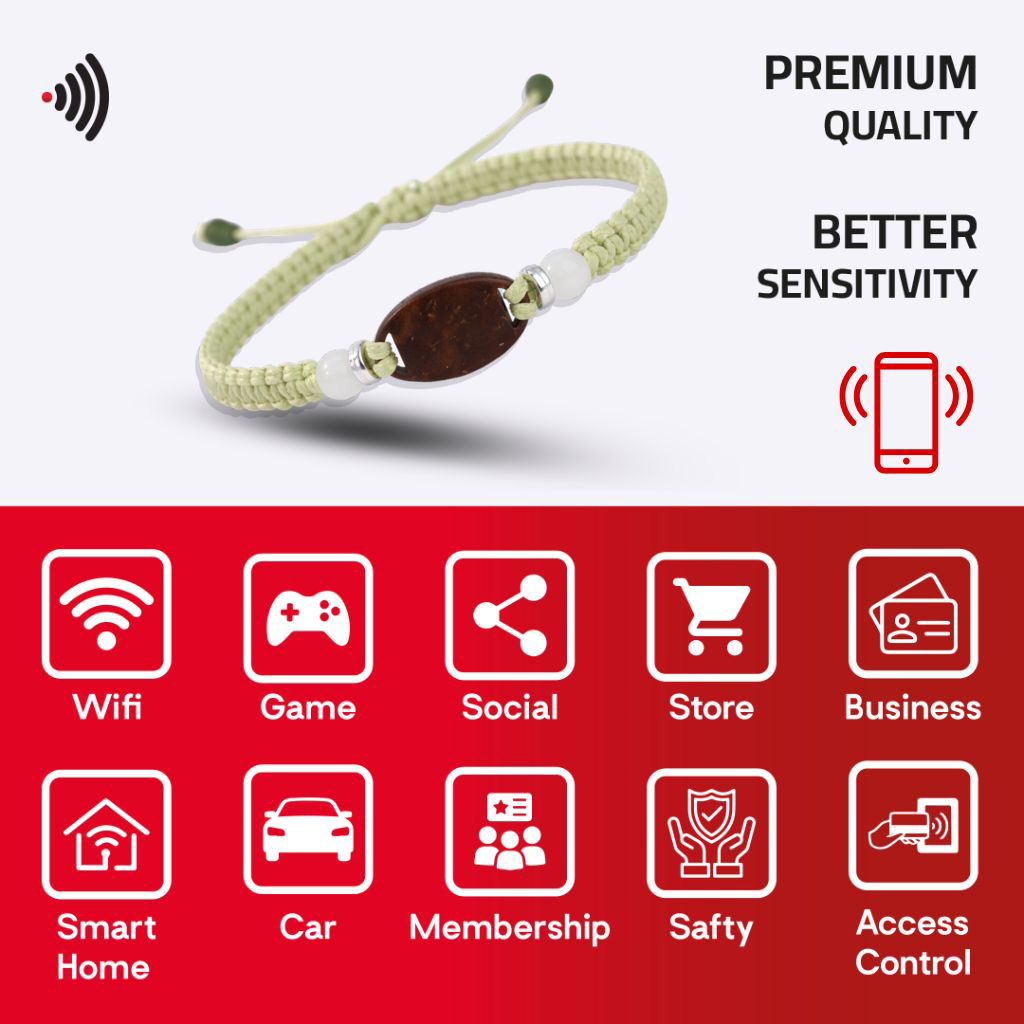 WiCard Lime Glow NFC Bracelet