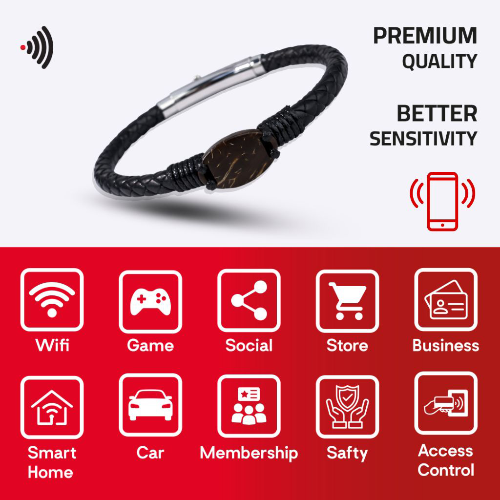 WiCard Midnight Slim NFC Bracelet