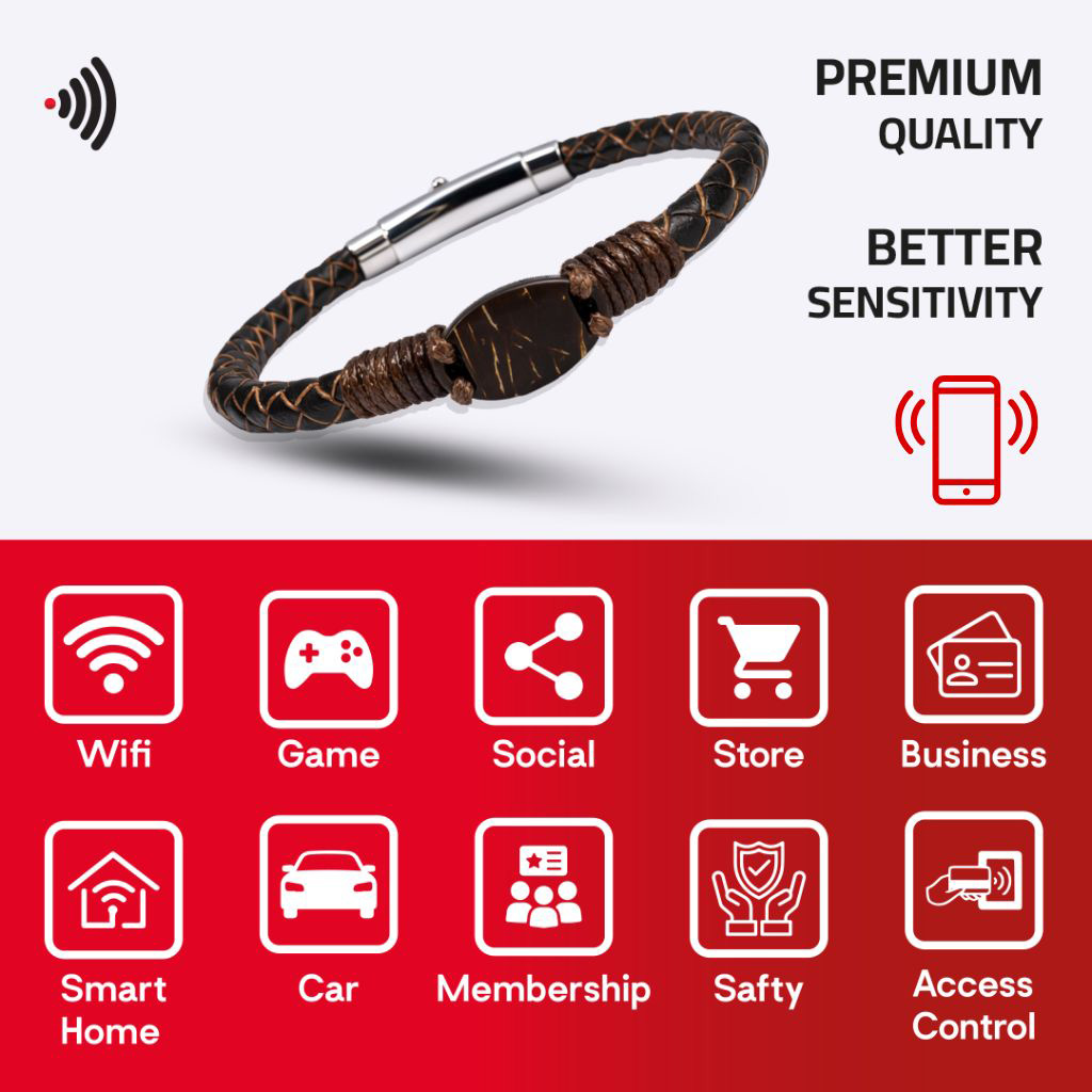 WiCard Brown Stone NFC Bracelet