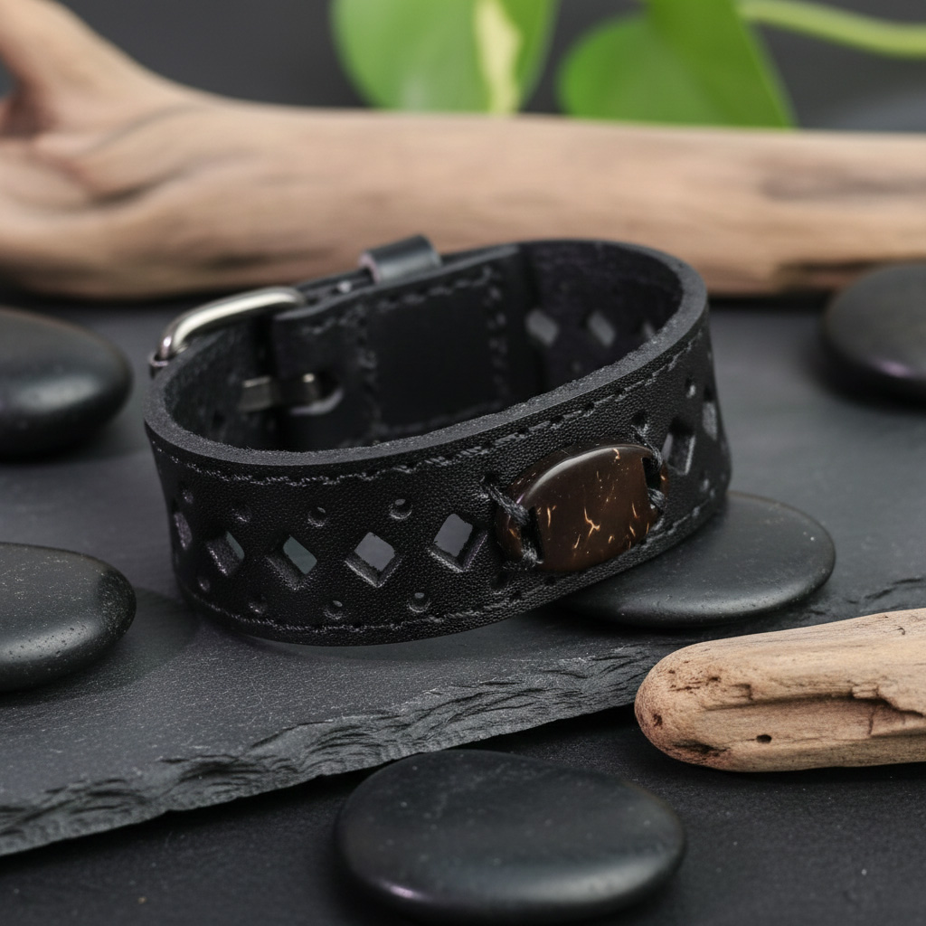 WiCard Studded Black NFC Bracelet