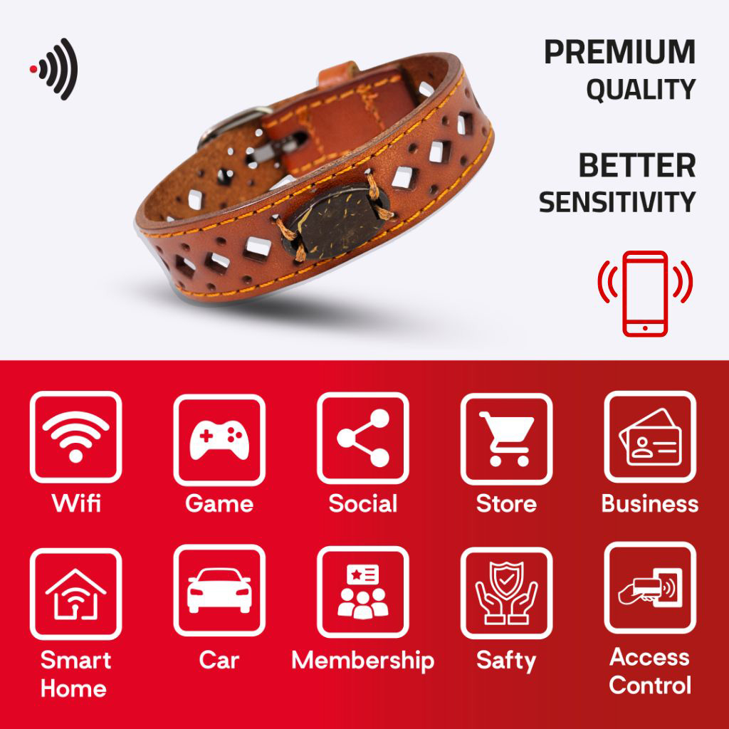 WiCard Heritage Orange NFC Bracelet