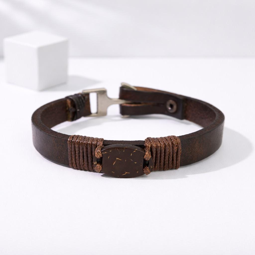 WiCard Classic Brown Plate NFC Bracelet