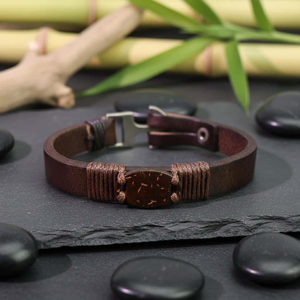 WiCard Classic Brown Plate NFC Bracelet
