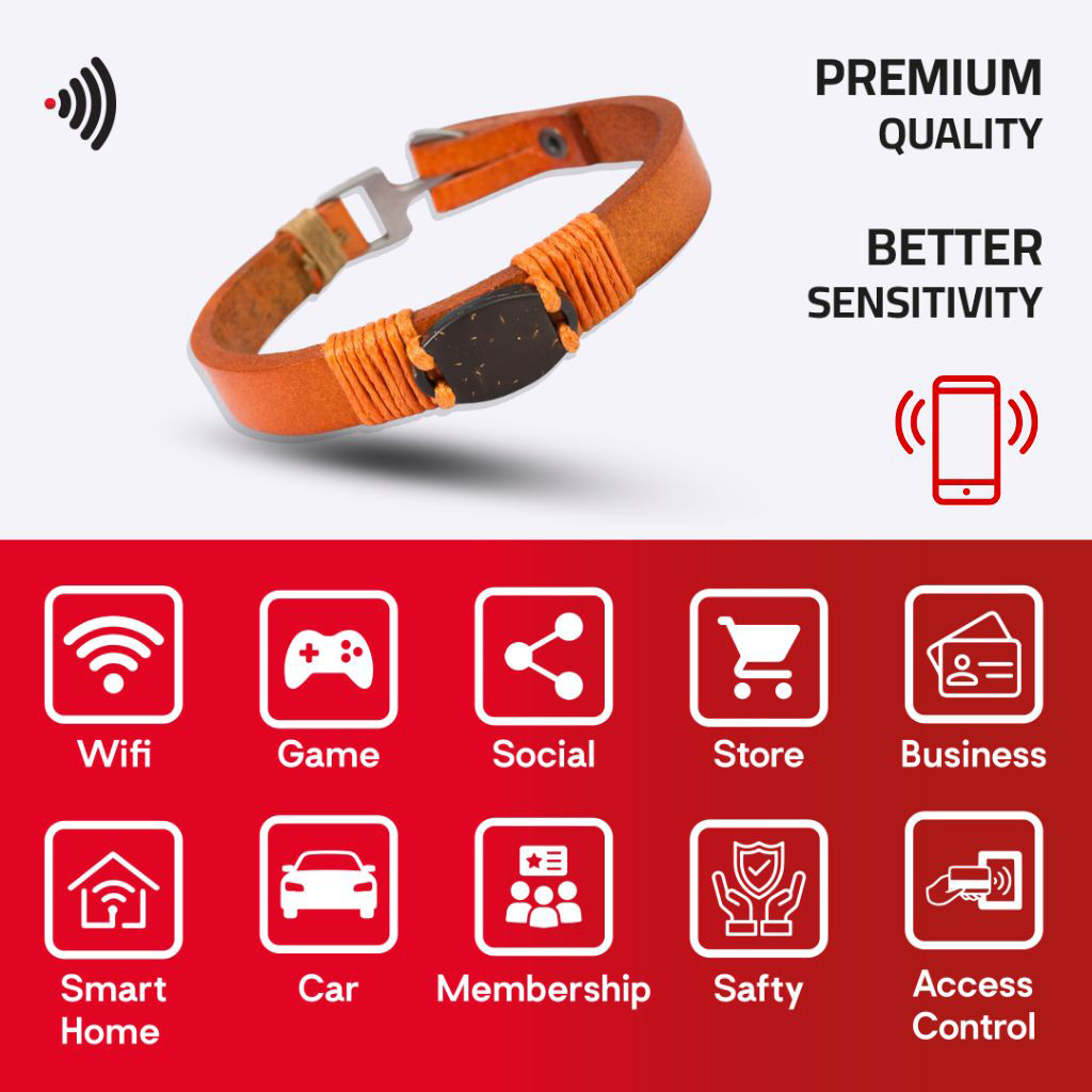 WiCard Orange Pulse NFC Bracelet