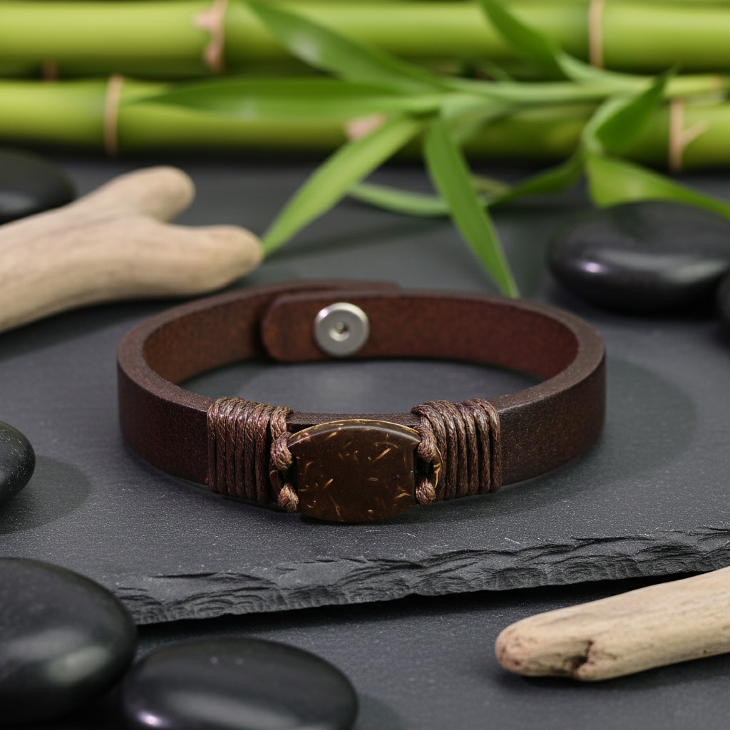 WiCard Brown Classic Heritage NFC Bracelet