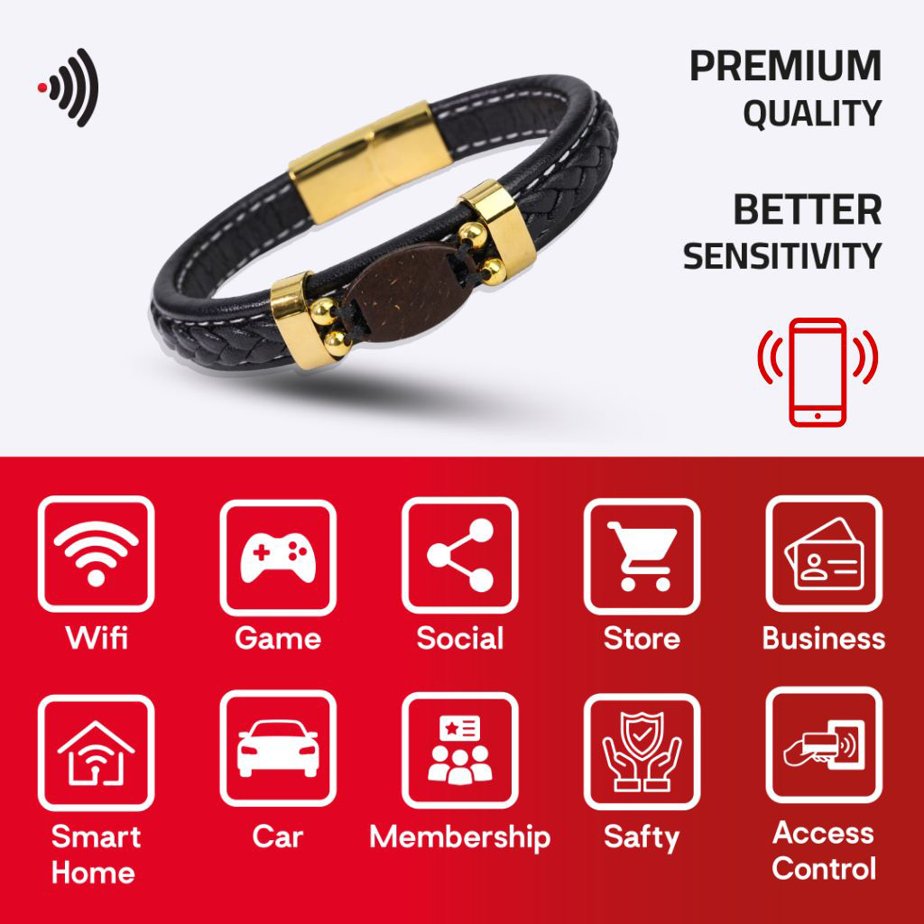 WiCard Black Royal Gold NFC Bracelet
