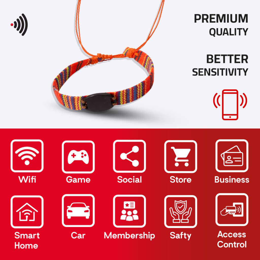 WiCard Sunset Cord NFC Bracelet