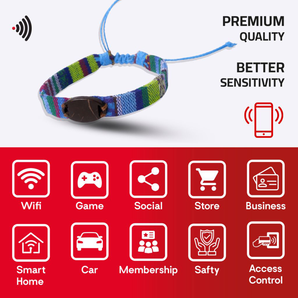 WiCard Ocean Stripe NFC Bracelet