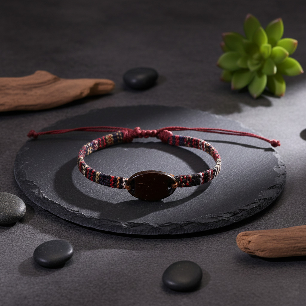 WiCard Burgundy Thread NFC Bracelet