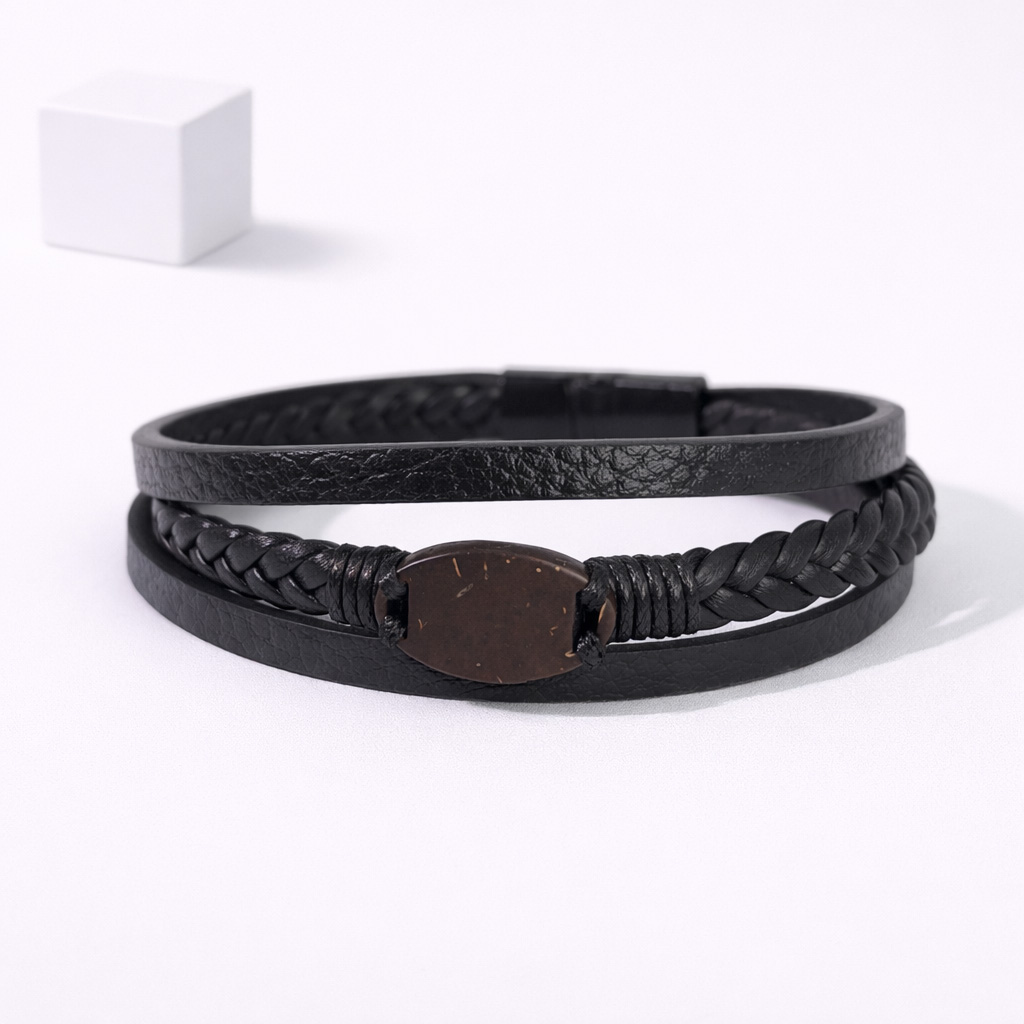 WiCard Signature Black Braided NFC Bracelet