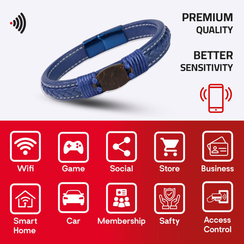 WiCard Royal Blue Executive NFC Bracelet
