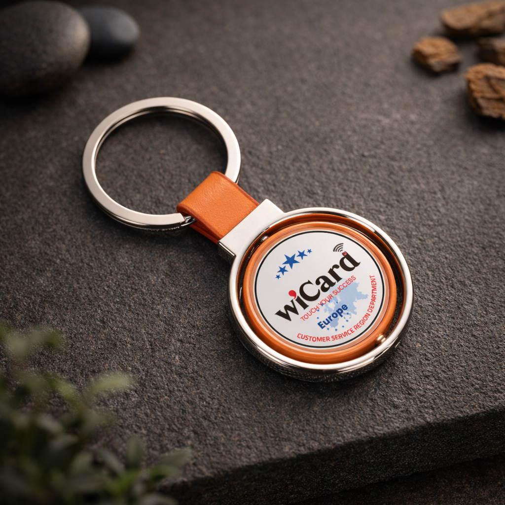WiCard Orbit Orange NFC Keychain