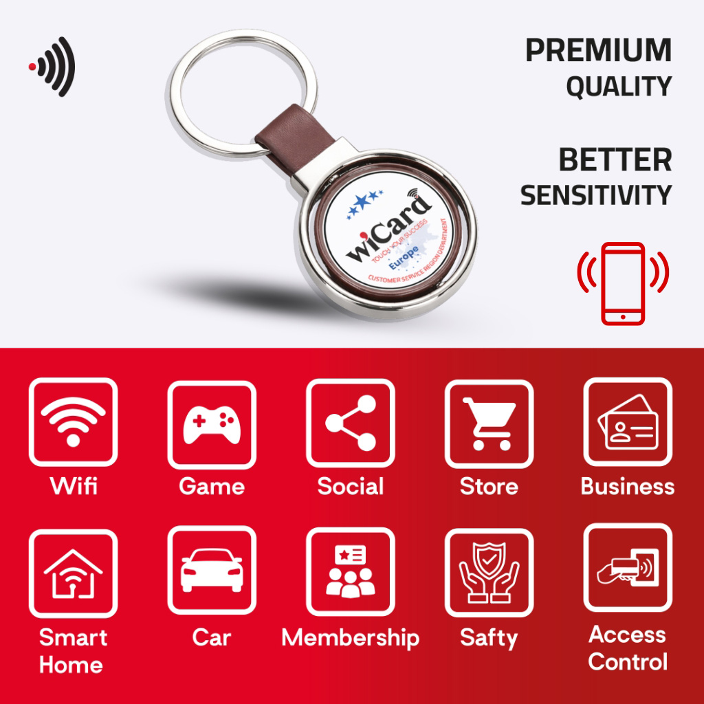 WiCard Orbit Brown NFC Keychain