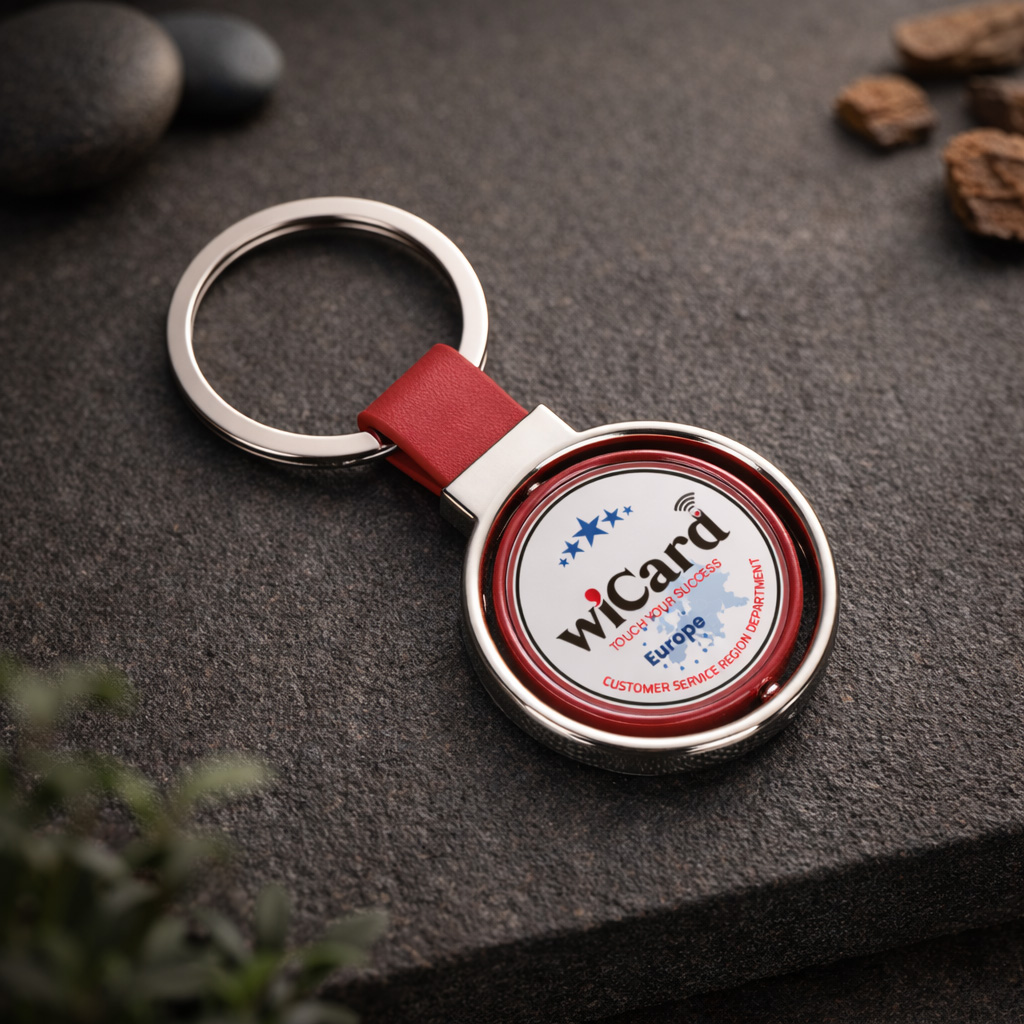 WiCard Orbit Red NFC Keychain