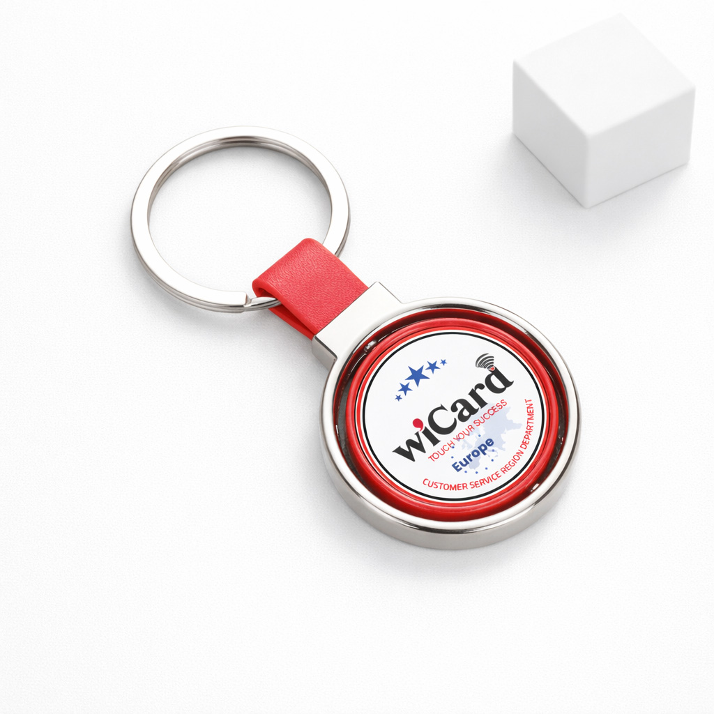 WiCard Orbit Red NFC Keychain