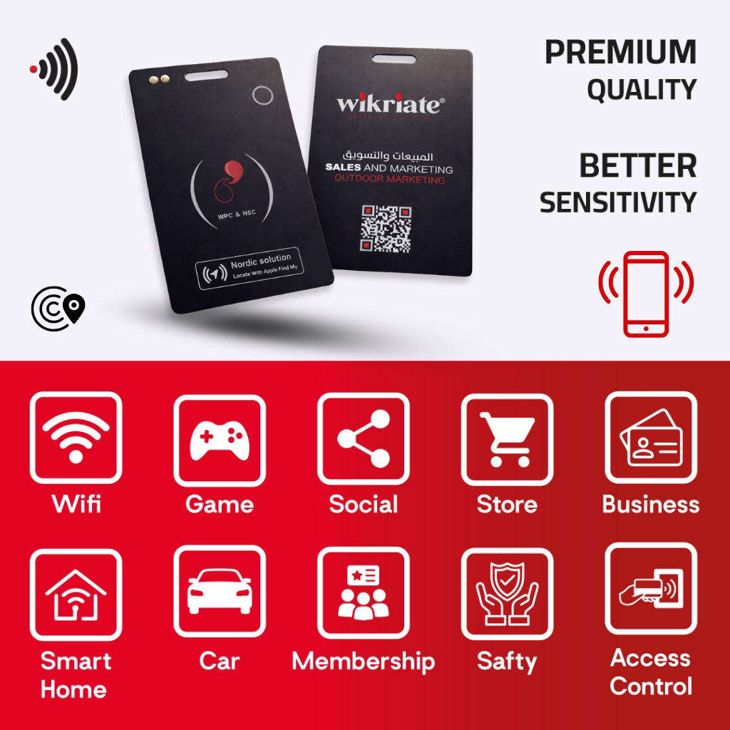 WiCard Obsidian Smart NFC Card (Black)