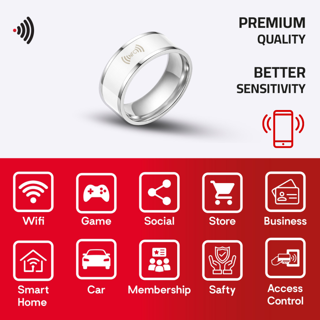 WiCard Arctic White NFC Ring