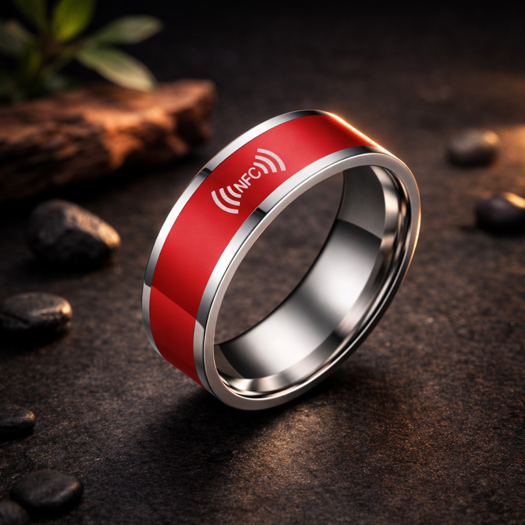 WiCard Crimson Pulse NFC Ring