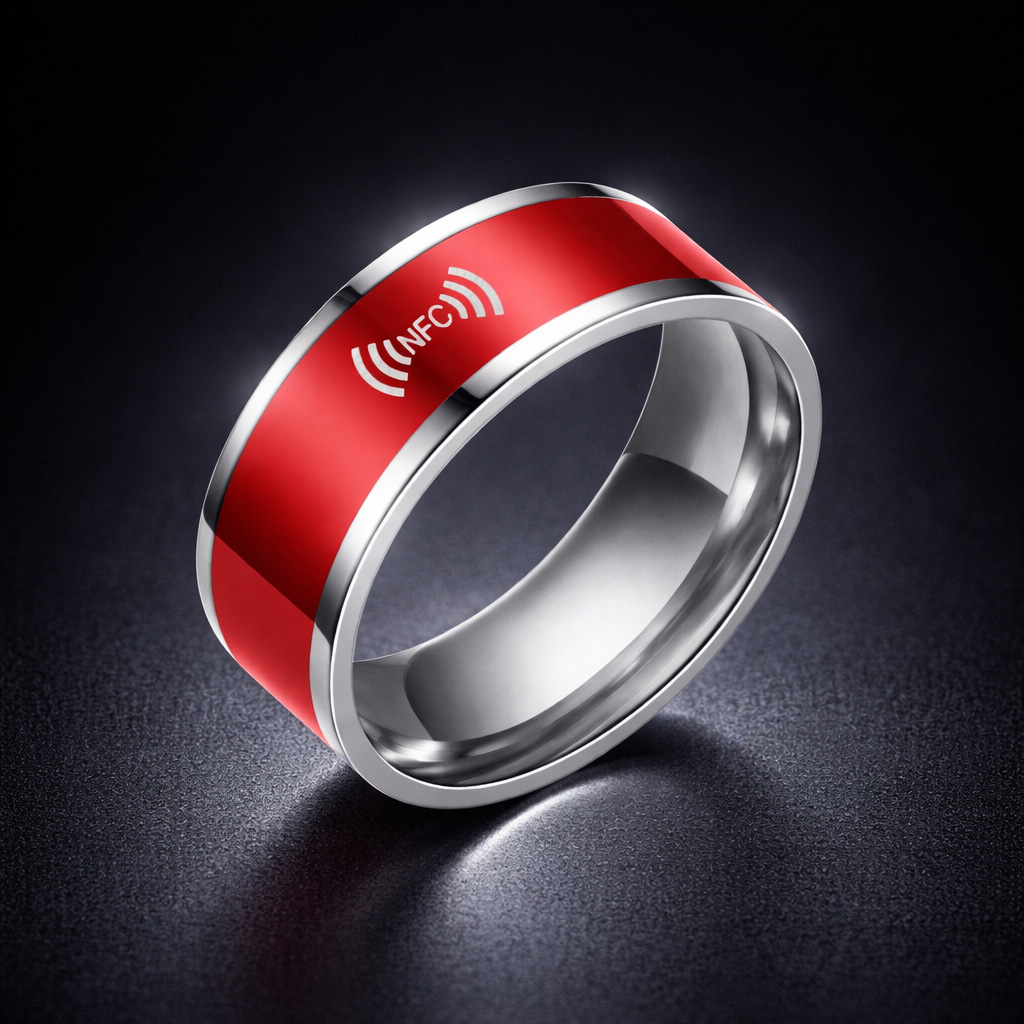 WiCard Crimson Pulse NFC Ring