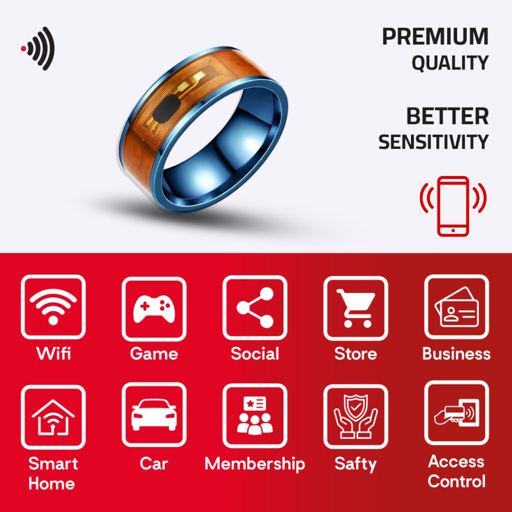 WiCard Cyber Blue NFC Ring